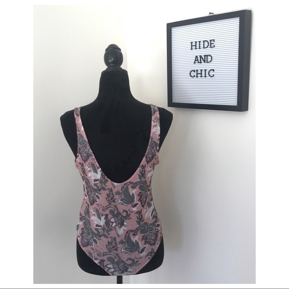 FREE PEOPLE FLORAL PRINT MESH BODYSUIT - Picture 5 of 7